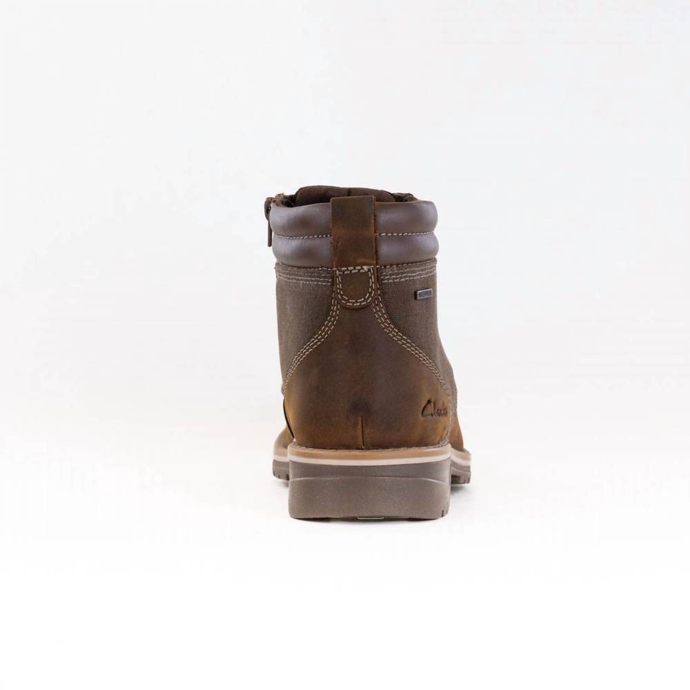 NEW CLARKS men's morwell zip waterproof boot in beeswax leather - Picture 7 of 7